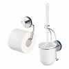 WENKO Vacuum-Loc WC-Set Milazzo (2-teilig) - Stahl - Chrom / Weiß -Badaccessoires Verkäufe 1000271324 210608 11294801064 IMAGE P000000001000271324
