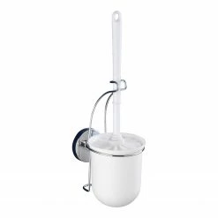 WENKO Vacuum-Loc WC-Set Milazzo (2-teilig) - Stahl - Chrom / Weiß -Badaccessoires Verkäufe 1000271324 210608 11304601116 DETAILS P000000001000271324