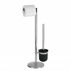 WENKO Stand WC-Garnitur Parus - Edelstahl - Silber / Schwarz 7 WENKO Stand WC-Garnitur Parus - Edelstahl - Silber / Schwarz -Badaccessoires Verkäufe 1000271329 210608 11304001110 DETAILS P000000001000271329