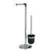 WENKO Stand WC-Garnitur Parus - Edelstahl - Silber / Schwarz -Badaccessoires Verkäufe 1000271329 210608 11304901119 IMAGE P000000001000271329