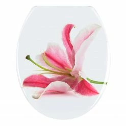 WENKO WC-Sitz Orchid - Edelstahl / Polyester PVC - Mehrfarbig