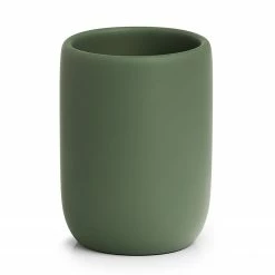 Zeller Zahnputzbecher Modern - Polyresin - Salbeigrün - 7,2 x10 cm