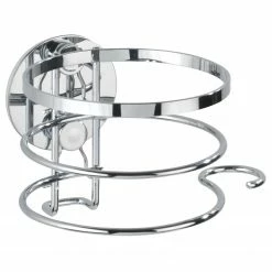 WENKO Turbo-Loc Haartrocknerhalter Brenta - Edelstahl - Silber