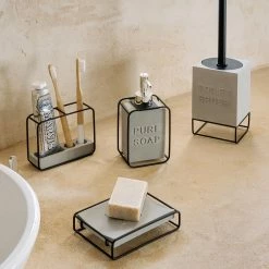 Twentyfour Seifenschale Jainen - Beton - Schwarz -Badaccessoires Verkäufe 1000276164 210625 13514100123 MOOD DETAILS P000000001000276164 mood