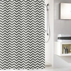 Kleine Wolke Duschvorhang Zack - PEVA - Schiefer - 120 x 200 cm 5 Kleine Wolke Duschvorhang Zack - PEVA - Schiefer - 120 x 200 cm -Badaccessoires Verkäufe 1000278709 210723 13292000025 MOOD DETAILS P000000001000278709 mood