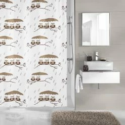Kleine Wolke Duschvorhang Eulen - Polyester - Taupe - 180 x 180 cm -Badaccessoires Verkäufe 1000278778 210723 13292900151 MOOD DETAILS P000000001000278778 mood
