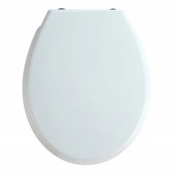 WENKO WC-Sitz Bilbao - Edelstahl - Weiß
