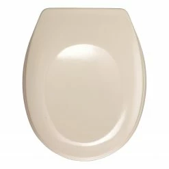 WENKO WC-Sitz Bergamo - Edelstahl - Beige