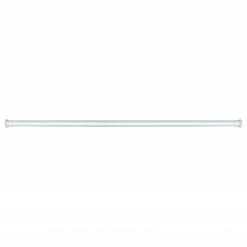 Teleskop-Duschstange Brioude - Aluminium / ABS-Kunststoff - Weiß - Breite: 185 cm