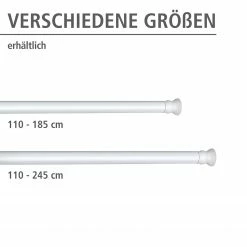 Teleskop-Duschstange Brioude - Aluminium / ABS-Kunststoff - Weiß - Breite: 185 cm -Badaccessoires Verkäufe 1000287133 210827 133012000795 ICON DETAILS P000000001000287133 icon seal