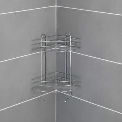 WENKO Eckregal Exklusiv I - Stahl - Chrom -Badaccessoires Verkäufe 1000287142 210827 13301700136 DETAILS P000000001000287142