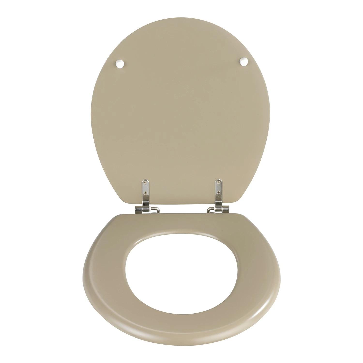 WENKO WC-Sitz Prima - Edelstahl - Beige 4 WENKO WC-Sitz Prima - Edelstahl - Beige – Bild 2