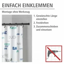 WENKO Teleskop-Duschstange Chingo - Aluminium / ABS-Kunststoff - Breite: 110-185 cm - Schwarz -Badaccessoires Verkäufe 1000287179 210827 133031001074 ICON DETAILS P000000001000287179 icon seal