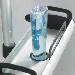 WENKO Teleskop Dusch-Regal Line - Aluminium / Polypropylen - Silber / Schwarz -Badaccessoires Verkäufe 1000287182 210827 13303300378 DETAILS P000000001000287182