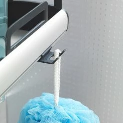 WENKO Teleskop Dusch-Regal Line - Aluminium / Polypropylen - Silber / Schwarz -Badaccessoires Verkäufe 1000287182 210827 13303300379 DETAILS P000000001000287182