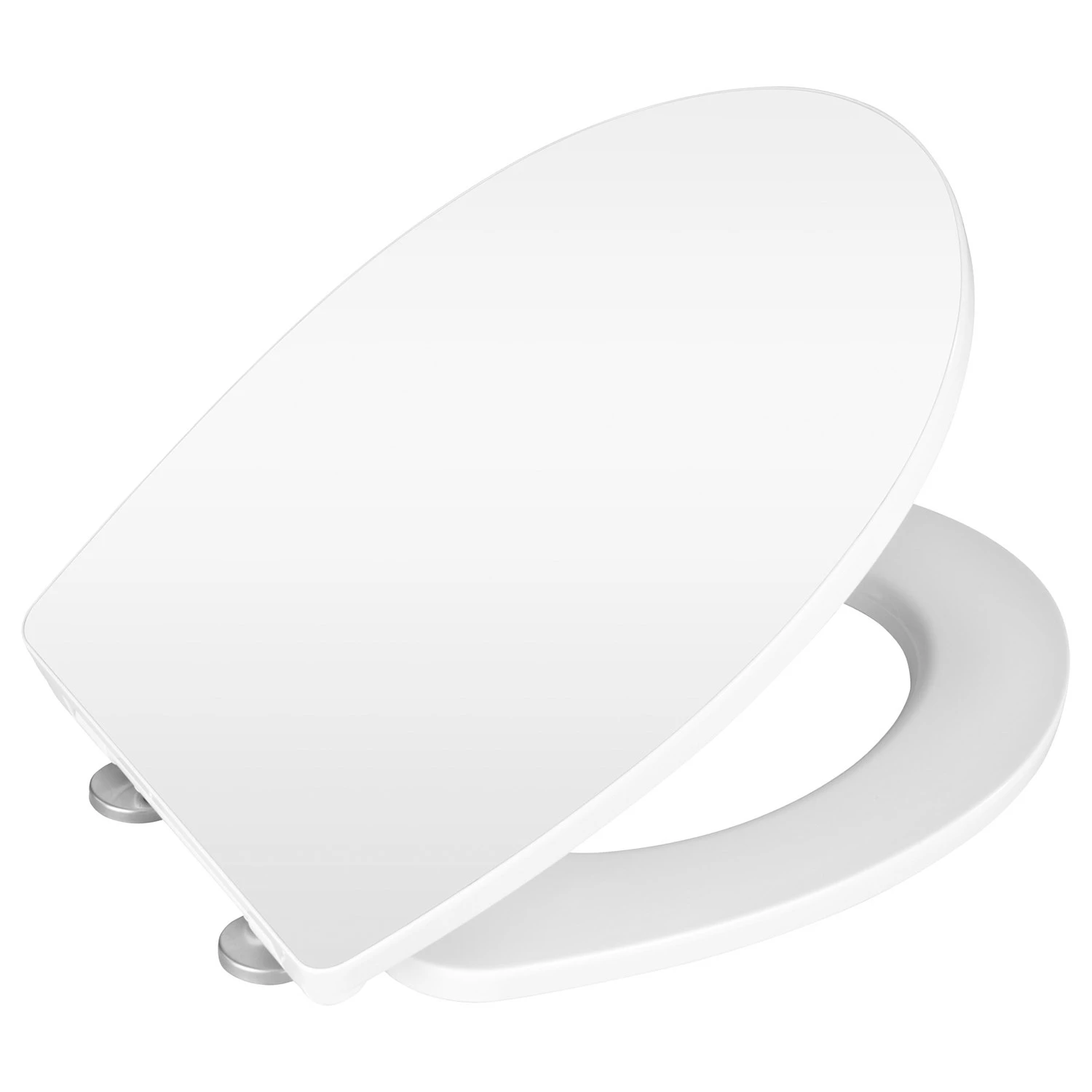 WENKO Premium WC-Sitz Hochglanz Acryl White - Edelstahl - Weiß 10 WENKO Premium WC-Sitz Hochglanz Acryl White - Edelstahl - Weiß – Bild 8