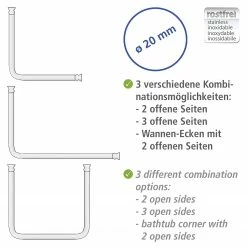 WENKO Winkelstange Universal - Aluminium / ABS-Kunststoff - Schwarz -Badaccessoires Verkäufe 1000287188 210827 133037001156 ICON DETAILS P000000001000287188 icon seal 1
