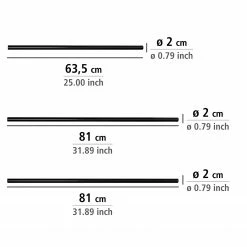 WENKO Winkelstange Universal - Aluminium / ABS-Kunststoff - Schwarz -Badaccessoires Verkäufe 1000287188 210827 133037001157 ICON DETAILS P000000001000287188 icon seal 1
