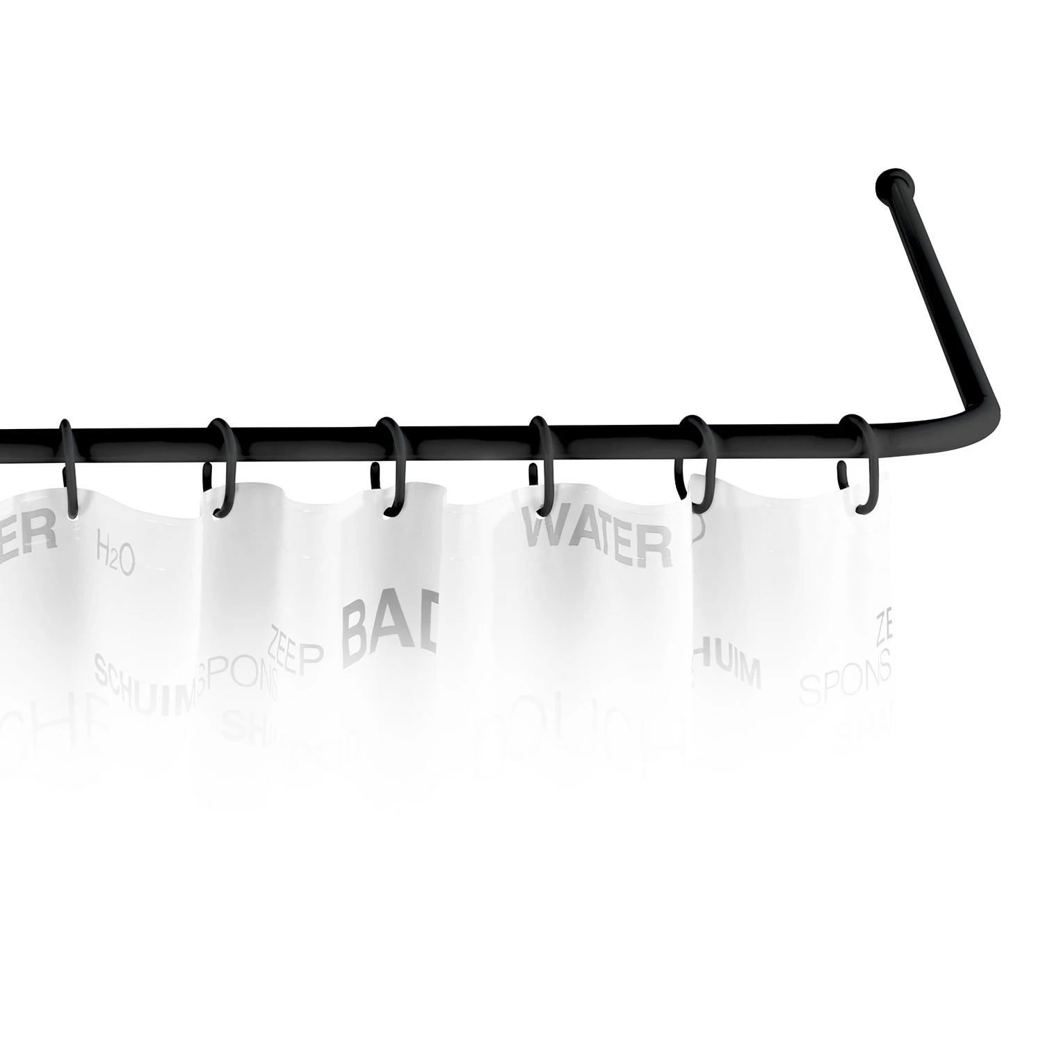 WENKO Winkelstange Universal - Aluminium / ABS-Kunststoff - Schwarz 2 WENKO Winkelstange Universal - Aluminium / ABS-Kunststoff - Schwarz