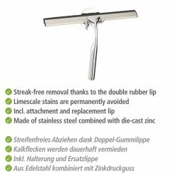 WENKO Duschabzieher Terni Plus - Zink - Chrom -Badaccessoires Verkäufe 1000287206 210827 133043001253 ICON DETAILS P000000001000287206 icon seal