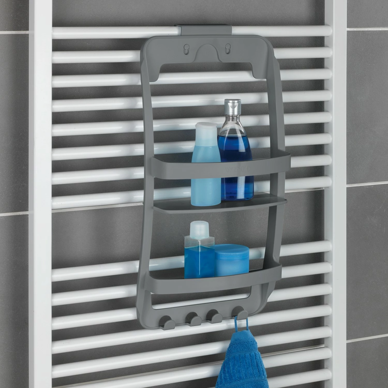 WENKO Badregal Universal - Polypropylen - Anthrazit 6 WENKO Badregal Universal - Polypropylen - Anthrazit – Bild 4