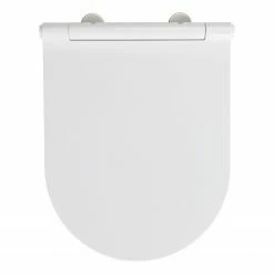 WENKO Premium WC-Sitz Nuoro - Edelstahl / Polyester PVC - Weiß