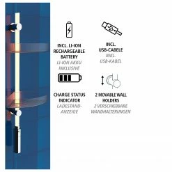 WENKO LED-Duscheckregal Antik - Polycarbonat - Transparent -Badaccessoires Verkäufe 1000287217 210827 133047001315 ICON DETAILS P000000001000287217 icon seal