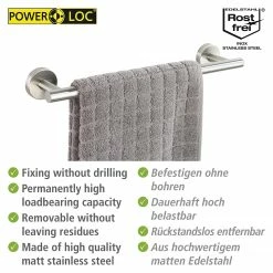 WENKO Badetuchstange Bosio - Edelstahl - Matt -Badaccessoires Verkäufe 1000287223 210827 133051001360 ICON DETAILS P000000001000287223 icon seal