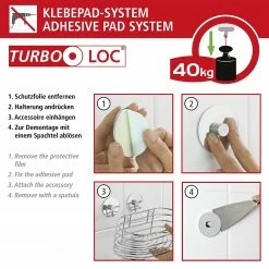 WENKO Turbo-Loc Duschabzieher Bambusa - Edelstahl - Schwarz / Natur -Badaccessoires Verkäufe 1000287231 210827 133053001401 ICON DETAILS P000000001000287231 icon seal