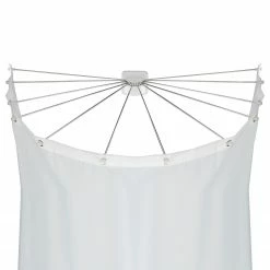 WENKO Duschschirm mit 12 Armen - Kunststoff / Edelstahl, pulverbeschichtet - Glänzend