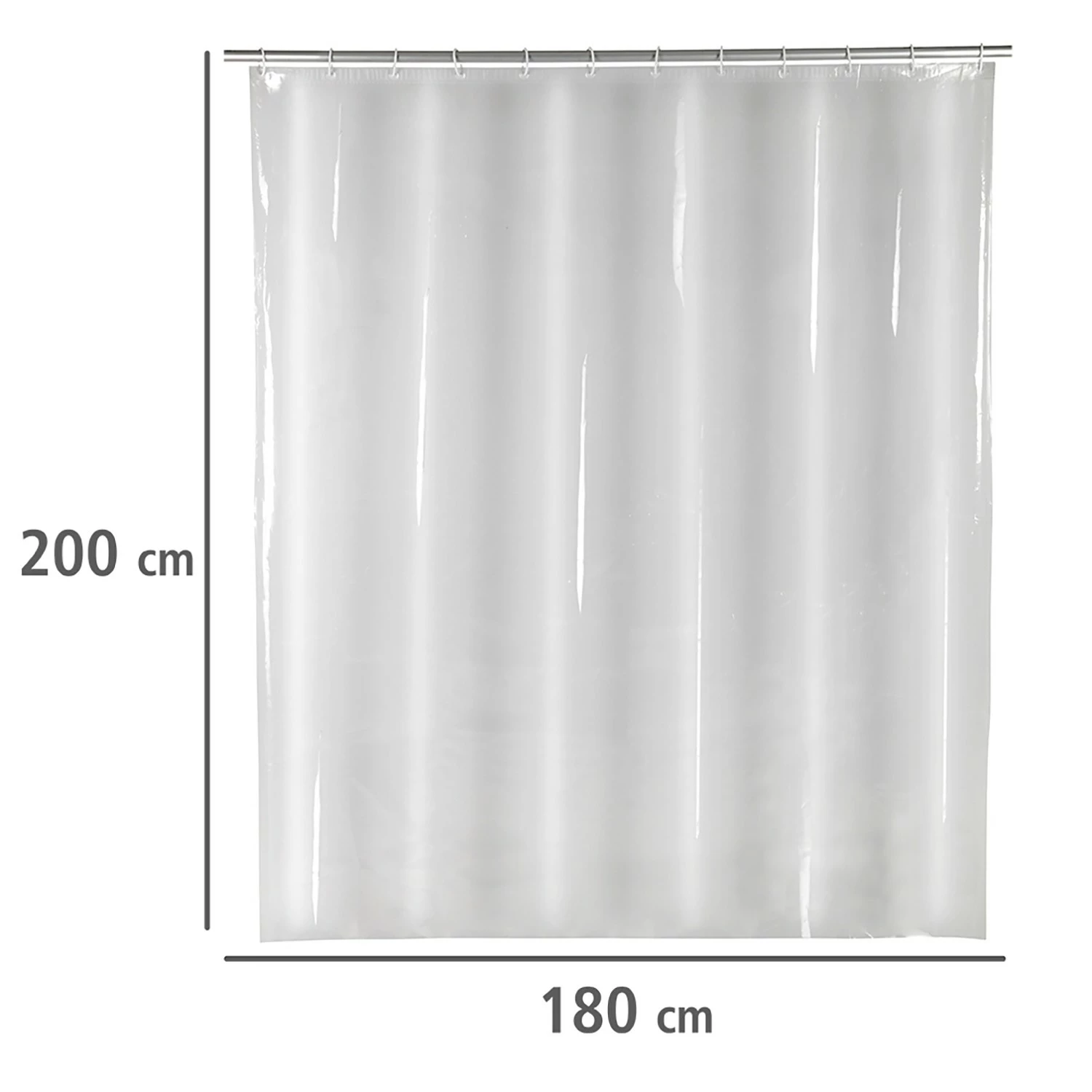 WENKO Duschvorhang Salda - Polyethylen-Vinylacetat - Transparent 8 WENKO Duschvorhang Salda - Polyethylen-Vinylacetat - Transparent – Bild 6
