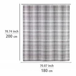 WENKO Duschvorhang Leblon - Polyester - Weiß / Grau -Badaccessoires Verkäufe 1000289465 210907 16454600136 SKETCH DETAILS P000000001000289465 sketch