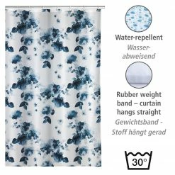 WENKO Duschvorhang Rose - Polyester - Weiß / Blau -Badaccessoires Verkäufe 1000289472 210907 16454700155 DETAILS P000000001000289472