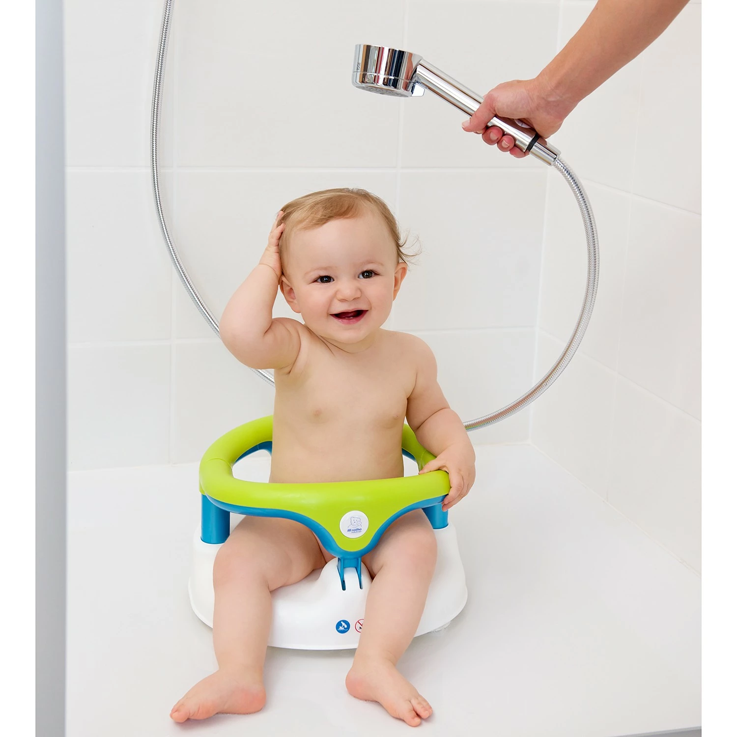 Rotho Babydesign Baby Badesitz Basic - Hellgrün 4 Rotho Babydesign Baby Badesitz Basic - Hellgrün – Bild 2