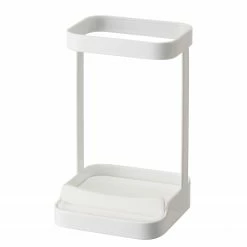 Yamazaki Föhnhalter Tower - Stahl / Silikon - Weiß