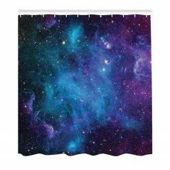 Twentyfour Duschvorhang Galaxy - Polyester - Navy Lila - 175 x 200 cm