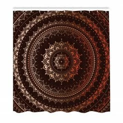 Twentyfour Duschvorhang Universum - Polyester - Kastanienbraun - 175 x 200 cm