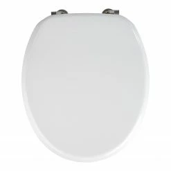 WENKO WC-Sitz Valencia - MDF, Befestigung: Edelstahl - Weiß