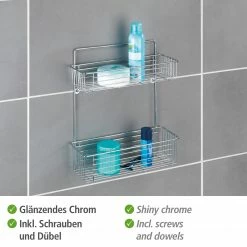 WENKO Wandregal Avesta - Stahl - Silber -Badaccessoires Verkäufe 1000333047 220218 040 DETAILS P000000001000333047