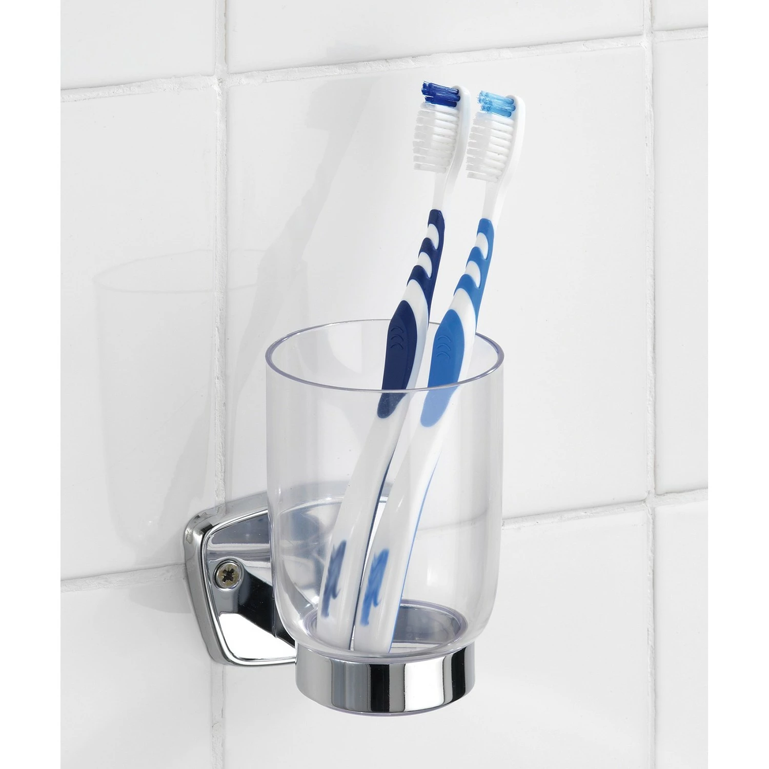 WENKO Zahnputzbecher Basic - Edelstahl, Becher: Kunststoff - Silber 4 WENKO Zahnputzbecher Basic - Edelstahl, Becher: Kunststoff - Silber – Bild 2