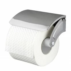 WENKO Toilettenpapierrollenhalter Basic - Edelstahl - Silber