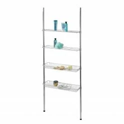 WENKO Teleskopregal Ellera - Stahl - Silber