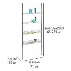 WENKO Teleskopregal Ellera - Stahl - Silber -Badaccessoires Verkäufe 1000333072 220218 500 SKETCH DETAILS P000000001000333072 sketch