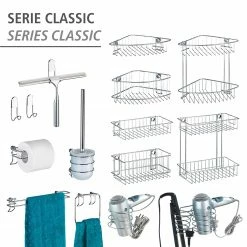 WENKO Wandablage Classic - Stahl - Silber - Höhe: 6 cm -Badaccessoires Verkäufe 1000333080 220218 033 DETAILS P000000001000333080