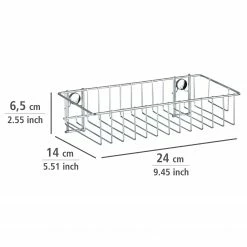 WENKO Wandablage Classic - Stahl - Silber - Höhe: 6 cm -Badaccessoires Verkäufe 1000333080 220218 500 SKETCH DETAILS P000000001000333080 sketch