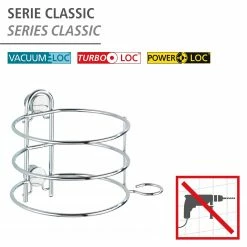 WENKO Haartrocknerhalter Classic - Stahl - Silber -Badaccessoires Verkäufe 1000333081 220218 060 DETAILS P000000001000333081