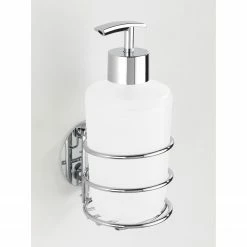 WENKO Turbo-Loc Seifenspender Fireside - Stahl / Polypropylen - Silber -Badaccessoires Verkäufe 1000333082 220218 021 MOOD DETAILS P000000001000333082 mood