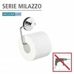 WENKO Vacuum-Loc Toilettenpapierhalter Milazzo - Stahl - Silber 12 WENKO Vacuum-Loc Toilettenpapierhalter Milazzo - Stahl - Silber -Badaccessoires Verkäufe 1000333085 220218 031 DETAILS P000000001000333085