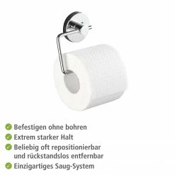 WENKO Vacuum-Loc Toilettenpapierhalter Milazzo - Stahl - Silber 13 WENKO Vacuum-Loc Toilettenpapierhalter Milazzo - Stahl - Silber -Badaccessoires Verkäufe 1000333085 220218 032 DETAILS P000000001000333085