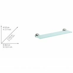 WENKO Glas Wandablage Bosio - Edelstahl - Silber -Badaccessoires Verkäufe 1000333088 220218 500 SKETCH DETAILS P000000001000333088 sketch